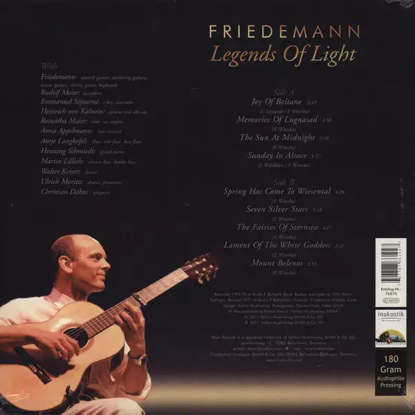 180g LP Friedemann "Legends Of Light"