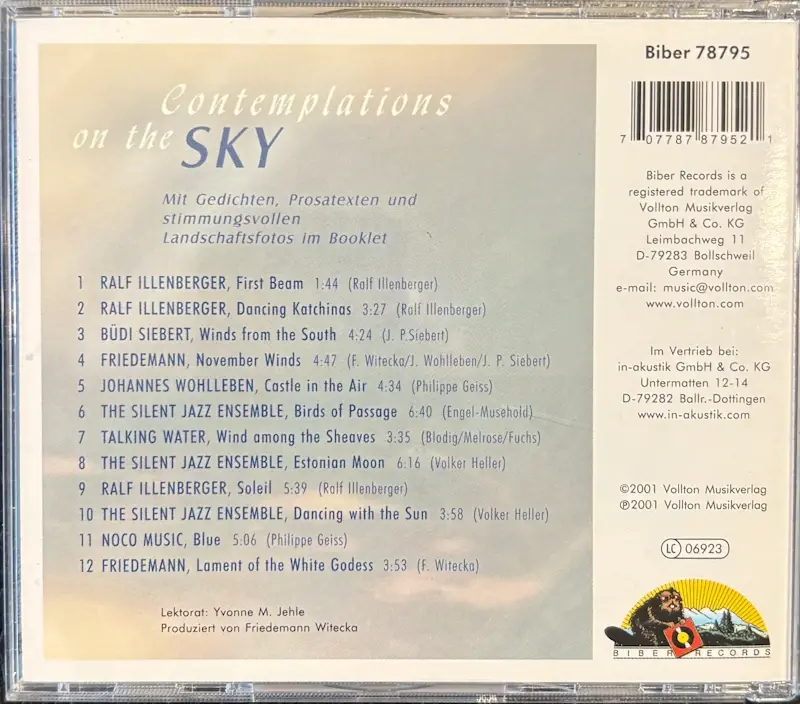 CD Various Artists "Contemplations on The Sky"