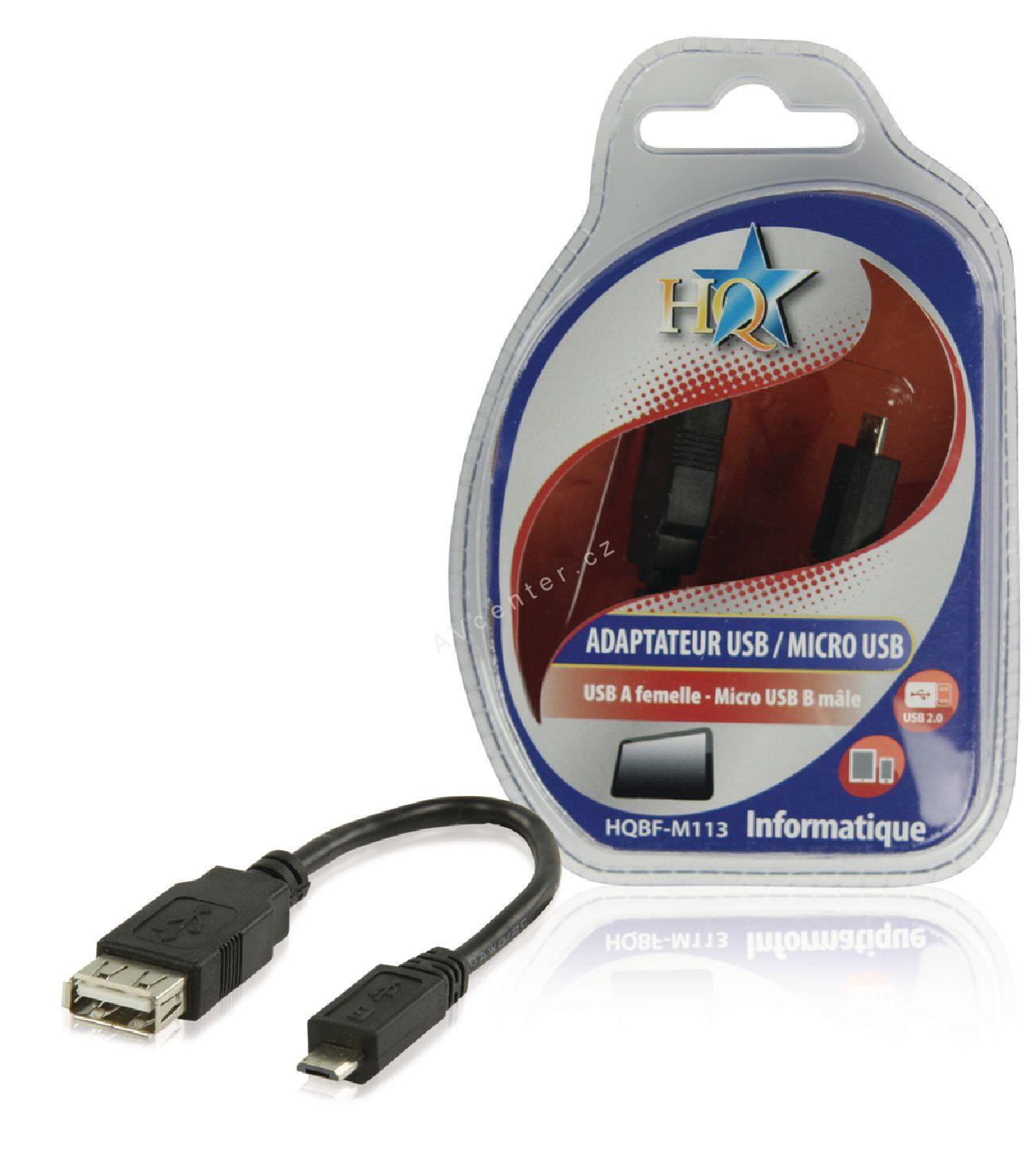 Adaptér micro USB - USB A (F)
