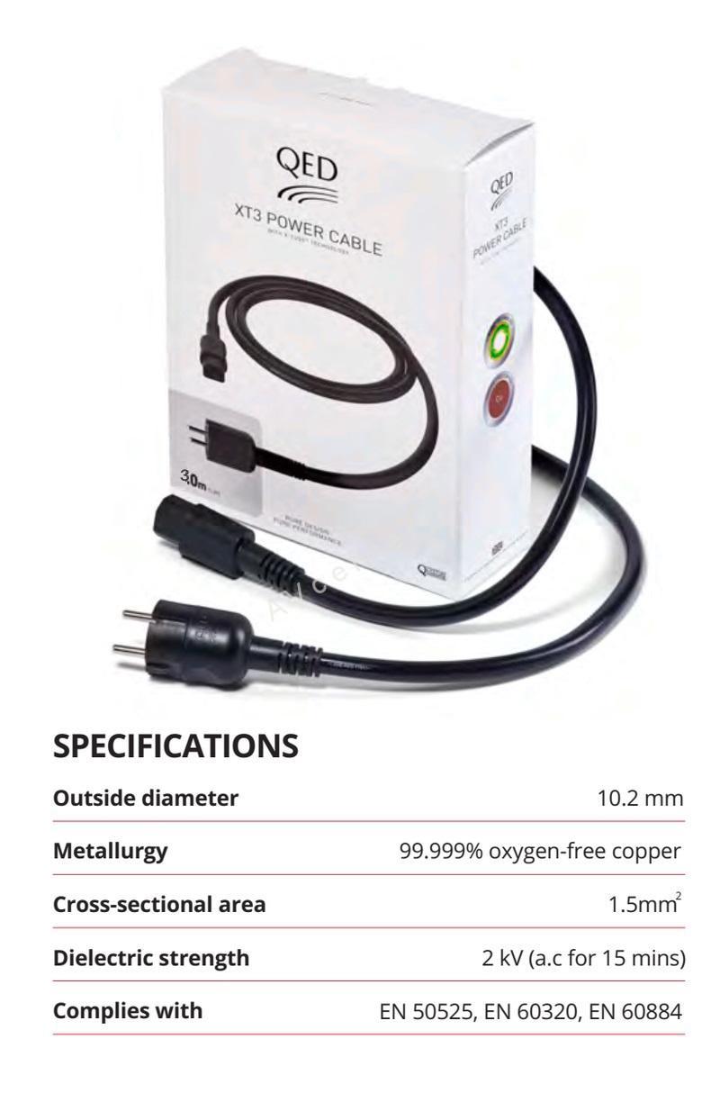 QED XT3 Power Cable - 3m