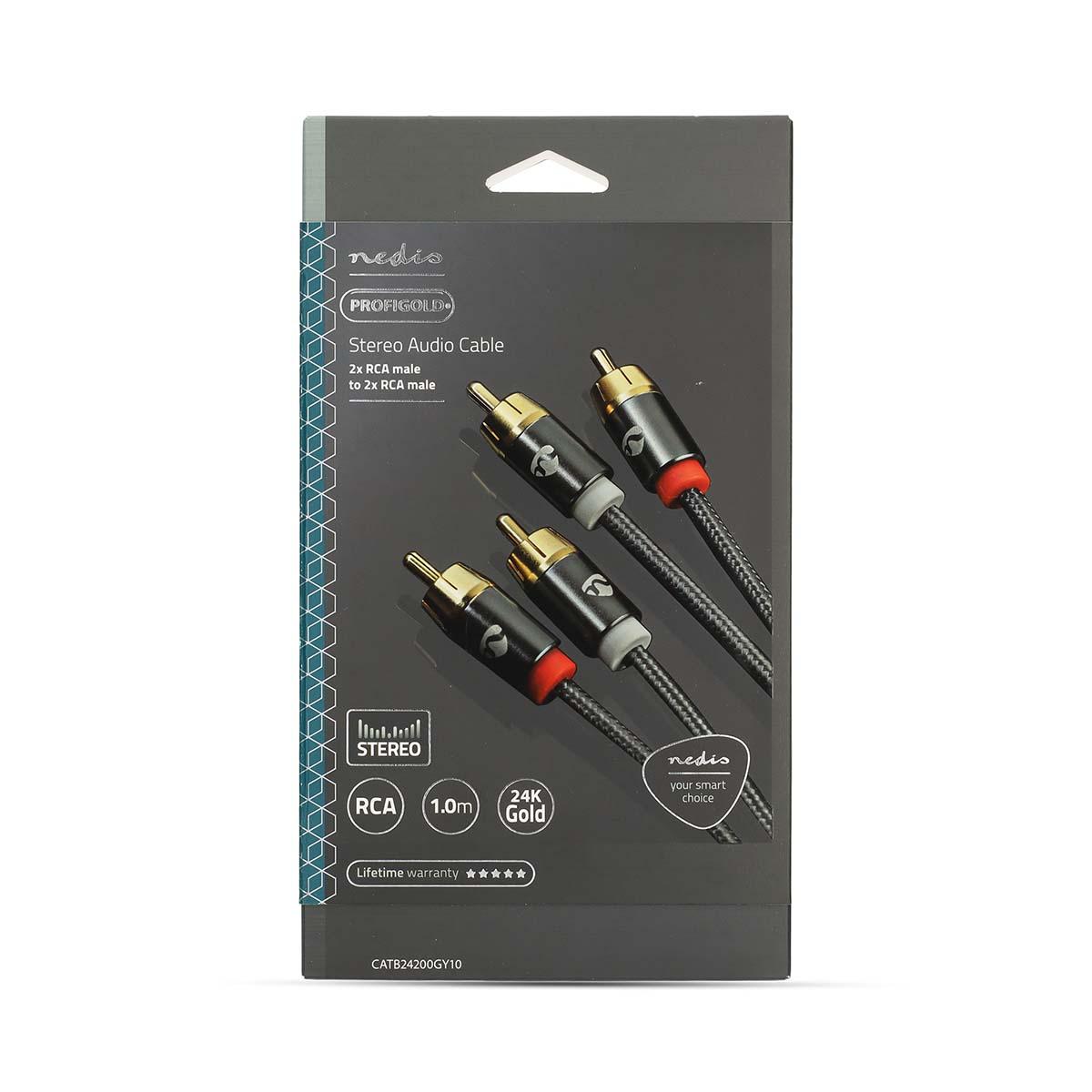 Stereo Audio Kabel Nedis | RCA | 1m