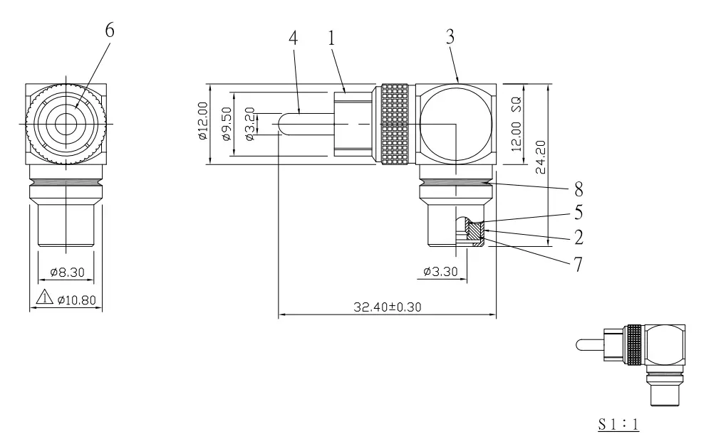 AEC RCA redukce rohová RA-201 | set 2ks