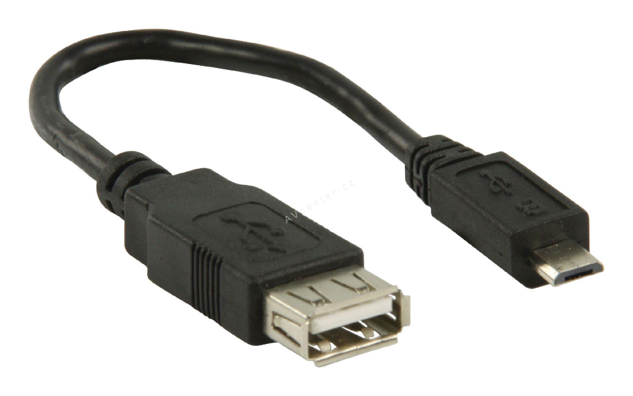 Adaptér micro USB - USB A (F)