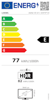 Loewe Stellar 65 dr+ (alu, concrete, Tizen) - energetický štítek